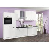 Keuken 300cm wit incl oven, koelkast, kookplaat, vaatwasser en afzuigkap...