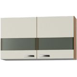 Bovenkast Klassiek 50 Cream met glas, 100cm x 32 cm KIT-39