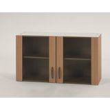 Bovenkast Beuken met glas, 100cm x 32 cm O500-6-KIT-37