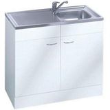 Keukenblok Klassiek 60 Wit met RVS aanrecht 100cm x 60cm