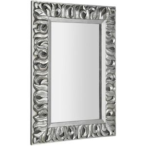 Sapho Zeegras spiegel met houten lijst 70x100 zilver antiek