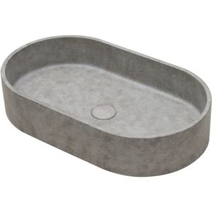 Ideavit Idea.Form-D1 ovale waskom 35x60 beton licht grijs