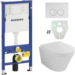 Geberit UP 100 met Vesta Rimless toilet compleet wit