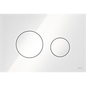 TECEloop toiletbedieningspaneel glas voor duospoeltechniek wit/wit