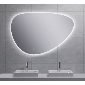 Wiesbaden Uovo spiegel eirond met LED verlichting 120x90 cm chroom