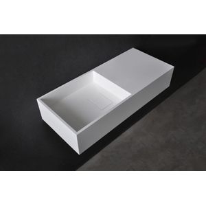 Ideavit Solidplan-75 wastafel met plateau 32,5x75 mat wit
