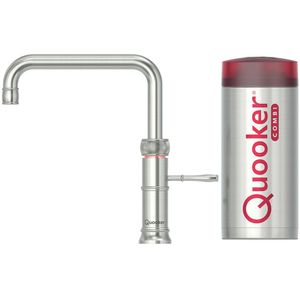 Quooker Classic Fusion Square kokend waterkraan met COMBI boiler RVS