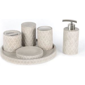 Ideavit Idea.Isy-D1 badkamer accessoires set 6-delig beton licht grijs