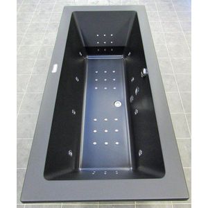 Xenz Society bubbelbad met Koller Excellent systeem 175x80 mat zwart