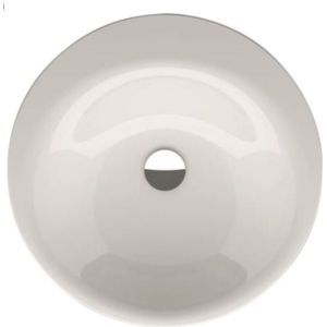 Bette Lux Oval ronde inbouw wastafel zonder kraangat 50cm wit