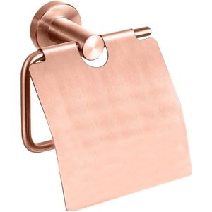 Best Design Lyon toiletrolhouder met klep rosé mat goud