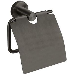 Best Design Moya toiletrolhouder met klep gunmetal