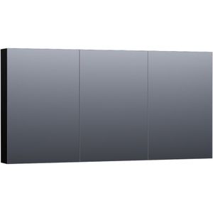Tapo Plain spiegelkast 140 hoogglans zwart