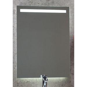 Novara Led Line spiegel rechthoek met led verlichting 90x80x3 cm + spiegel verwarming