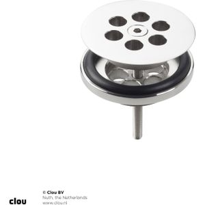 Clou Wash Me plug t.b.v. siliconen waterstop, chroom