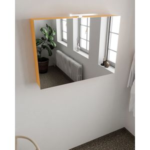 Mondiaz Cubb spiegelkast 100x70x18cm kleur ocher met 2 deuren