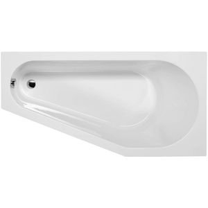 Tigra Asymmetrische badkuip 150x75x46cm inclusief steunpoten rechts/wit
