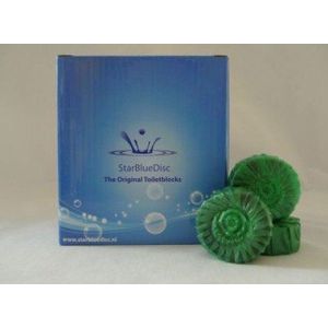 Starbluedisc toiletblokjes Groen tbv toiletblokhouder jaarverpakking 24 stuks