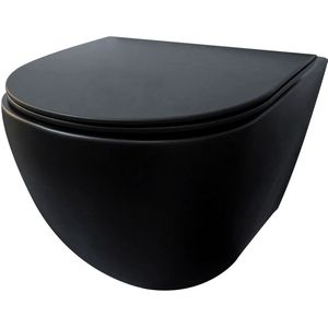 Best Design Morrano Rimfree wandcloset inclusief zitting mat zwart