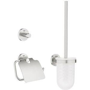 GROHE Essentials Accessoireset - Toiletrolhouder - Toiletborstelset - Haak - Supersteel (rvs)