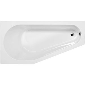 Tigra Asymmetrische badkuip 150x75x46cm inclusief steunpoten links/wit