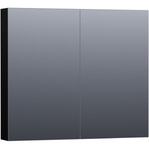 Tapo Plain spiegelkast 80 hoogglans zwart