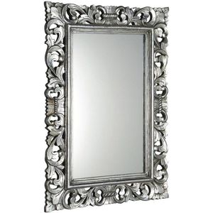 Scule spiegel met frame 80x120cm zilveren antiek