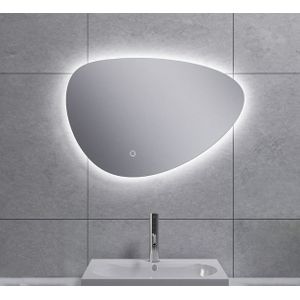 Wiesbaden Uovo spiegel eirond met LED verlichting 70x48 cm chroom