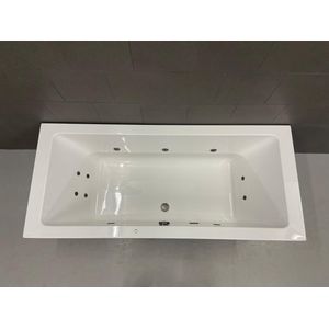 Xenz Society bubbelbad WSe1 met Black-Tinn jets 170x75 wit