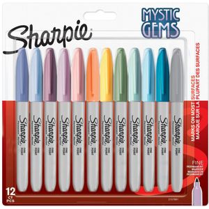 Sharpie Permanente Marker Fine Point Mystic Gems 12pc