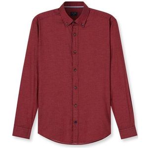 OLYMP - Casual Overhemd - Rood - Regular Fit - Button-down