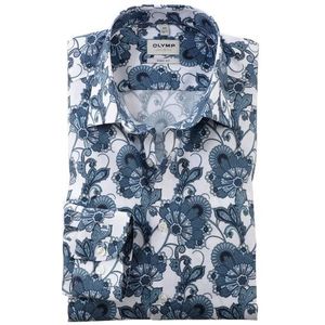 OLYMP Level Five Overhemd, body fit, New York Kent, Bleu