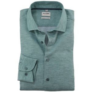 OLYMP Level Five garment washed Overhemd, body fit, Kent, Groen