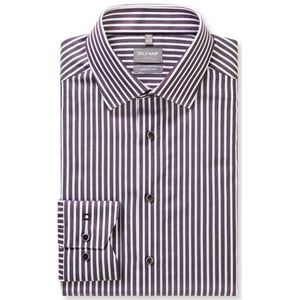 OLYMP Luxor Overhemd, comfort fit, New Kent, Aubergine