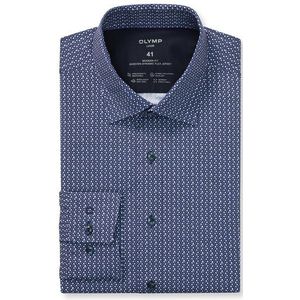 OLYMP Luxor 24/Seven Overhemd, modern fit, New Kent, Marineblauw