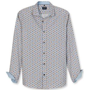 OLYMP Casual Overhemd, regular fit, Kent, Blauw