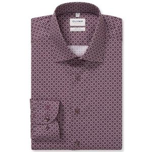 OLYMP Level Five Overhemd, body fit, New York Kent, Aubergine
