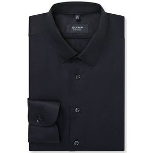 OLYMP SIGNATURE Overhemd, tailored fit, SIGNATURE Kent, Zwart