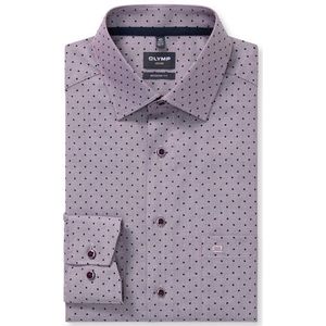 OLYMP Luxor Overhemd, modern fit, New Kent, Aubergine