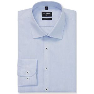 OLYMP No. Six Overhemd, super slim, New York Kent, Bleu