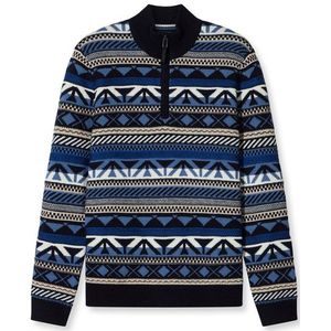 OLYMP Level Five - Gebreide Pullover - Katoen - Opstaande Kraag