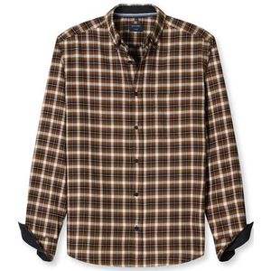 OLYMP Casual Overhemd, regular fit, Button-down, Nougat