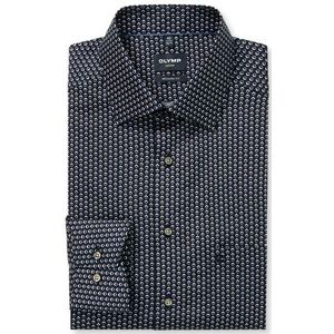 OLYMP Luxor Overhemd, modern fit, New Kent, Marineblauw