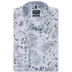 OLYMP No. Six 24/Seven Overhemd, super slim, Modern Kent, Zilvergrijs