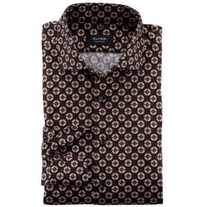OLYMP SIGNATURE Overhemd, tailored fit, SIGNATURE Kent, Antraciet