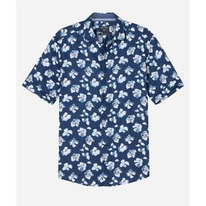 OLYMP Casual Overhemd, regular fit, Kent, Marineblauw