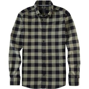 OLYMP Casual Overhemd, regular fit, Button-down, Olijfgroen