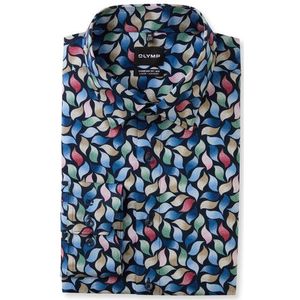 OLYMP Luxor Overhemd, comfort fit - big, Kent, Marineblauw