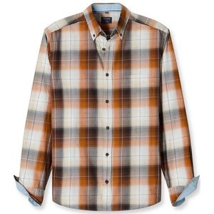 OLYMP Casual Overhemd, regular fit, Button-down, Nougat