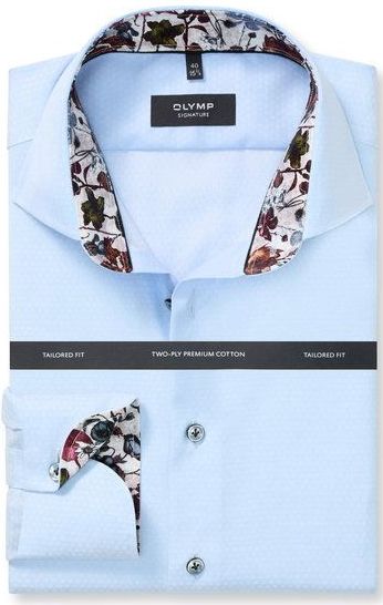 OLYMP SIGNATURE Overhemd, tailored fit, SIGNATURE Kent, Bleu